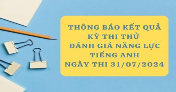 KẾT QUẢ KỲ THI THỬ ĐGNL TIẾNG ANH NGÀY THI 31/07/2024